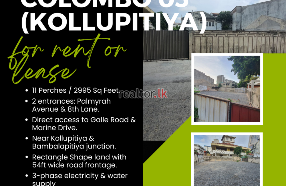 Land For Rent Or Lease In Kollupitiya Colombo 3